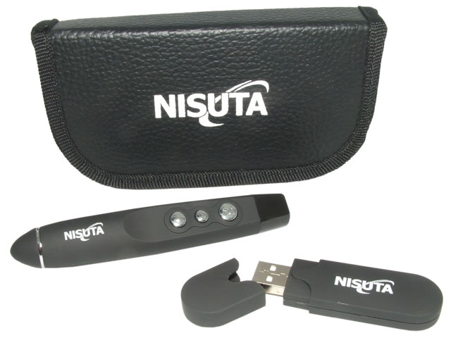 PRESENTADOR WIRELESS USB CON PUNTERO LASER 15MTS - NS-WIPR - NISUTA